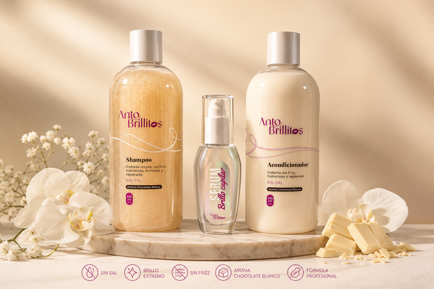 Promoción: Pack Reparación Fibra Capilar (Shampoo + Acondicionador) + Sérum Brillo Capilar