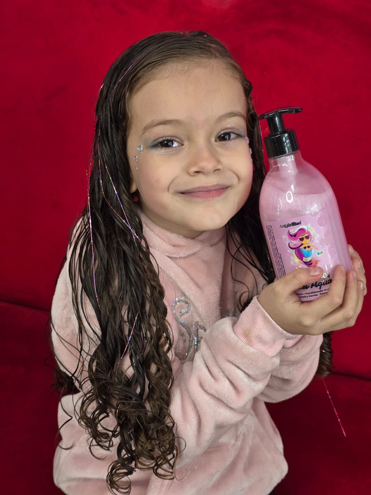 Shampoo 2 en 1 para niña Princesa del Agua 👑