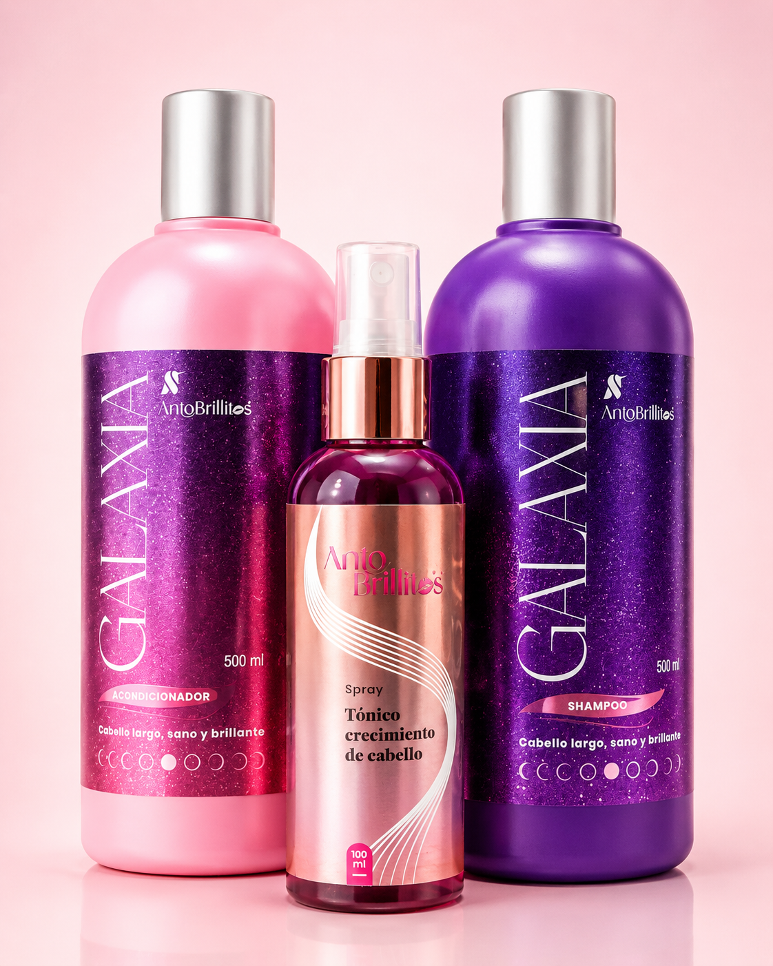 Promoción: Pack Crecimiento y Caída Galaxia (Shampoo + Acondicionador) + Tónico de Crecimiento Capilar