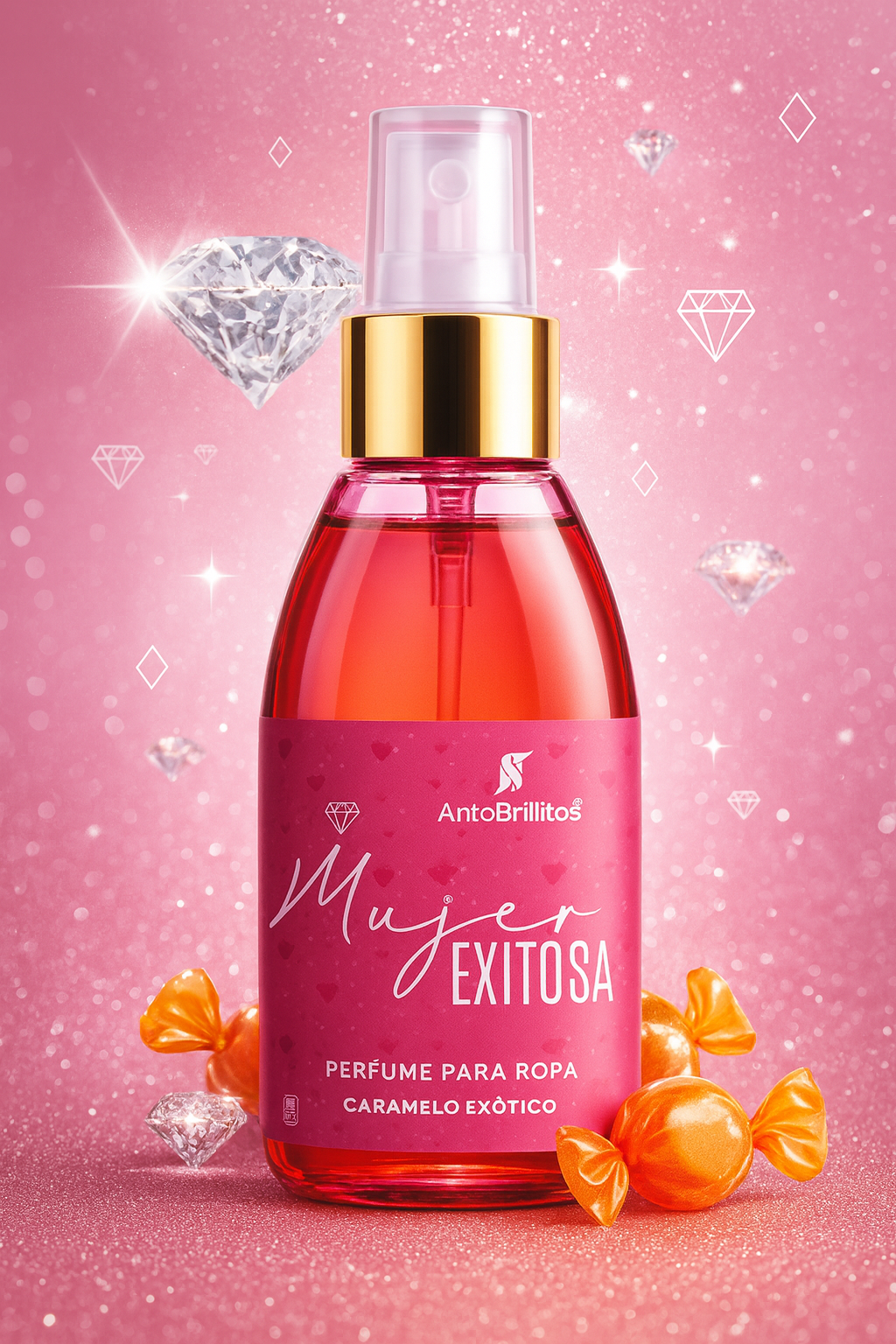 Mujer Exitosa – Perfume para Telas y Ropa con Aroma Dulce a Caramelo