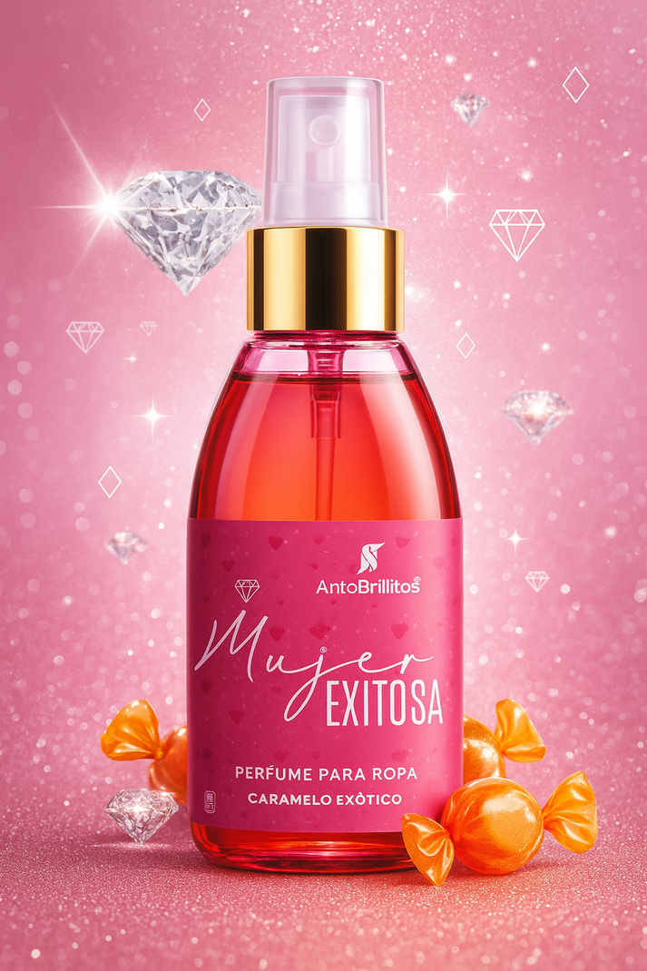 Mujer Exitosa – Perfume para Telas y Ropa con Aroma Dulce a Caramelo ...