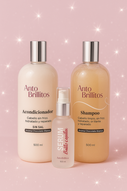 Promoción: Pack Reparación Fibra Capilar (Shampoo + Acondicionador) + Sérum Brillo Capilar