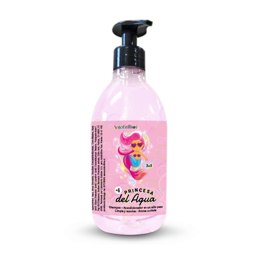 Shampoo 2 en 1  para niña Princesa del Agua 👑