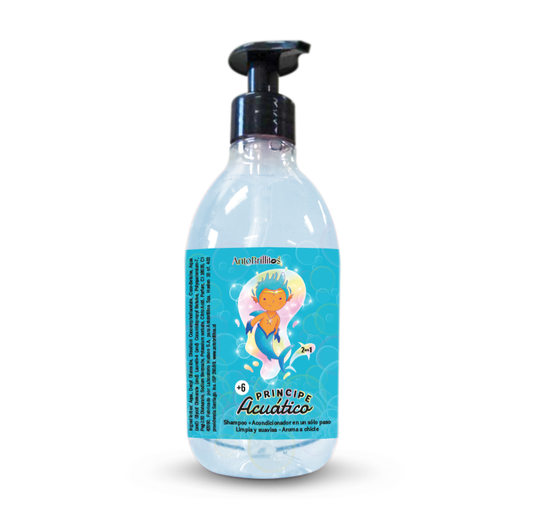 Shampoo 2 en 1  para niño Príncipe Acuático  👑